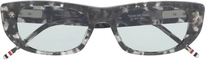 Thom Browne Eyewear Zonnebril met schildpadschild design Grijs