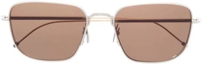 Thom Browne Eyewear Zonnebril met vierkant montuur Zilver