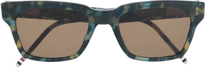 Thom Browne Eyewear Zonnebril van schildpad design Blauw