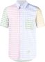 Thom Browne Funmix gingham-check short-sleeved shirt Blauw - Thumbnail 1
