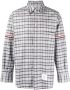 Thom Browne Geruit overhemd Grijs - Thumbnail 1