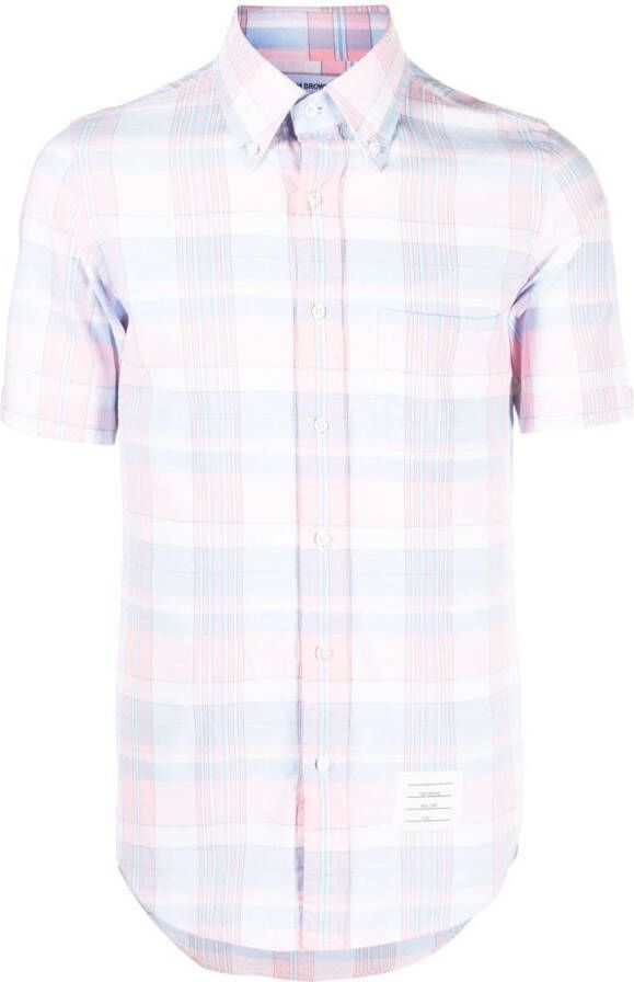 Thom Browne Geruit overhemd Roze