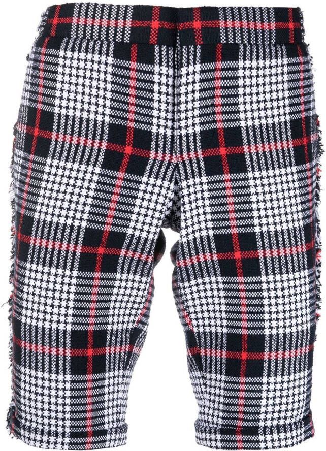 Thom Browne Geruite shorts Blauw