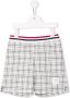 Thom Browne Kids Geruite shorts Wit - Thumbnail 1