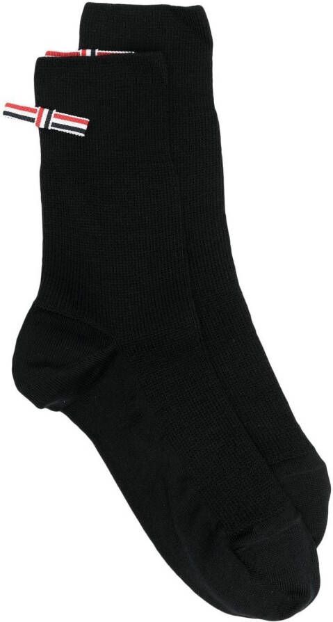 Thom Browne Gestreepte sokken Zwart