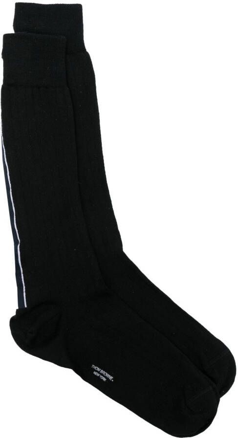 Thom Browne Gestreepte sokken Zwart