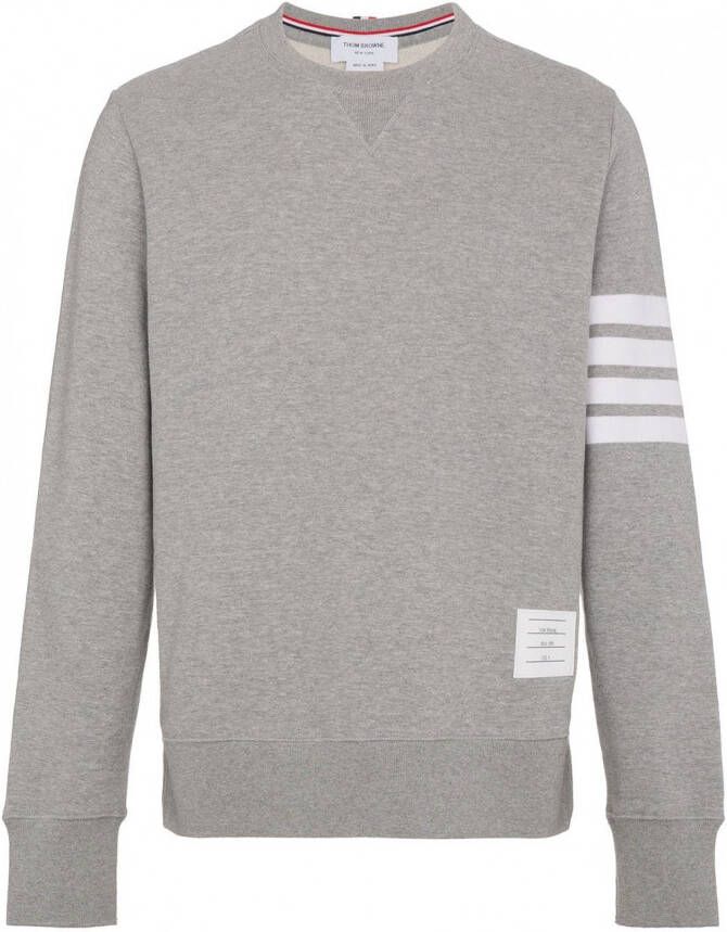 Thom Browne grey Classic Sweatshirt With Engineered 4-Bar In Classic Loop Back Grijs