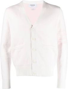 Thom Browne Hector Icon V-neck cardigan Wit
