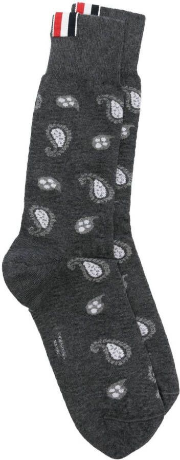 Thom Browne Intarsia sokken Grijs