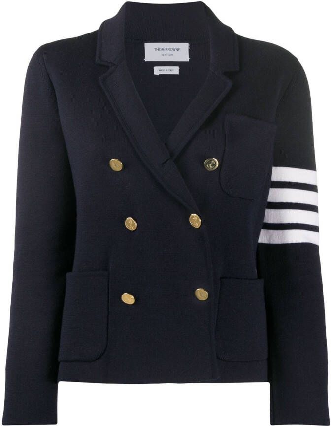 Thom Browne Jack met dubbele rij knopen Blauw
