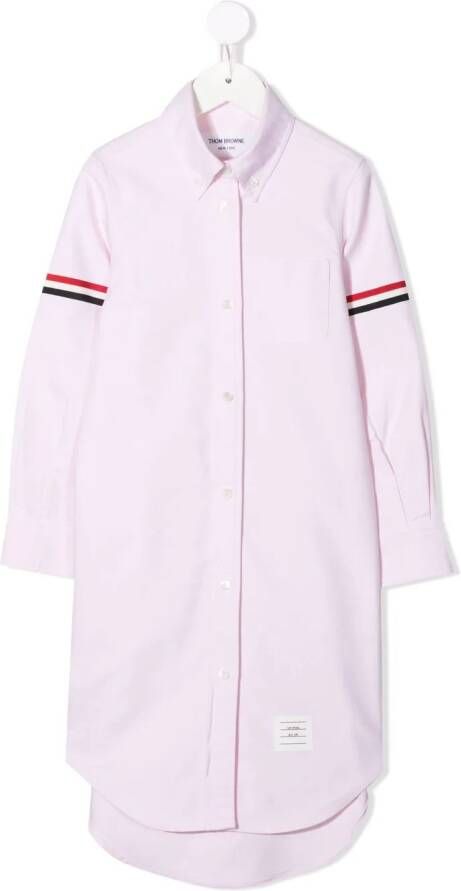 Thom Browne Kids Blousejurk met RWB-streep Roze