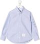 Thom Browne Kids Gestreept shirt Blauw - Thumbnail 1
