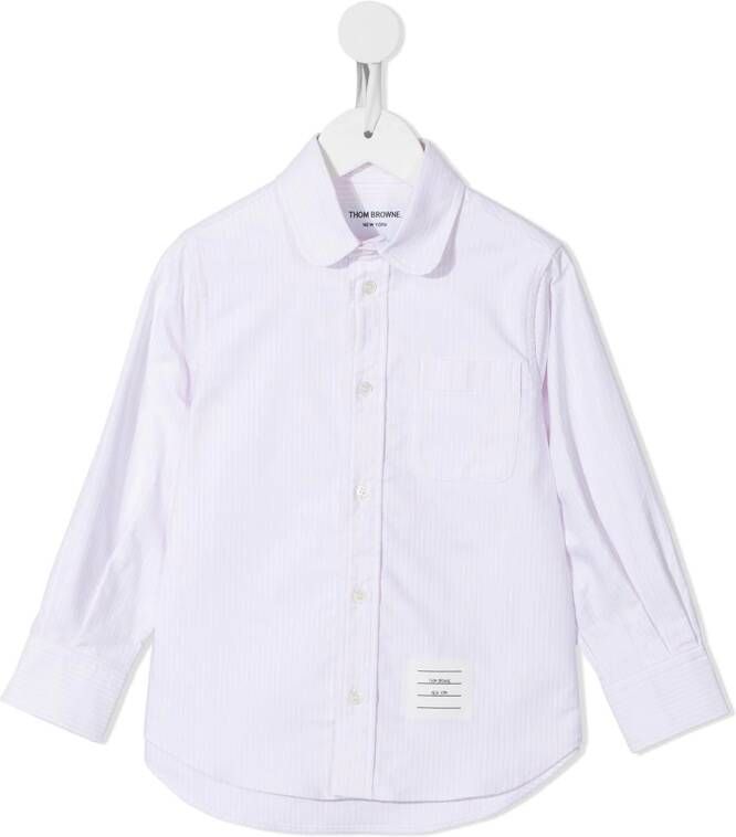 Thom Browne Kids Gestreept shirt Roze