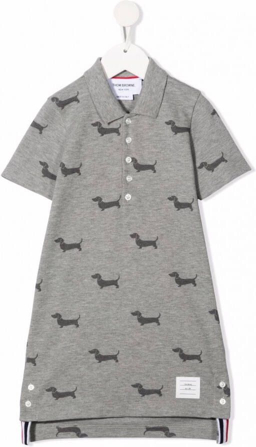 Thom Browne Kids Jurk met polokraag Grijs