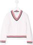 Thom Browne Kids Kabelgebreide trui Wit - Thumbnail 1
