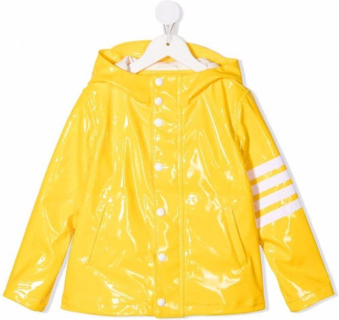 Thom Browne Kids Regenjas met capuchon Geel