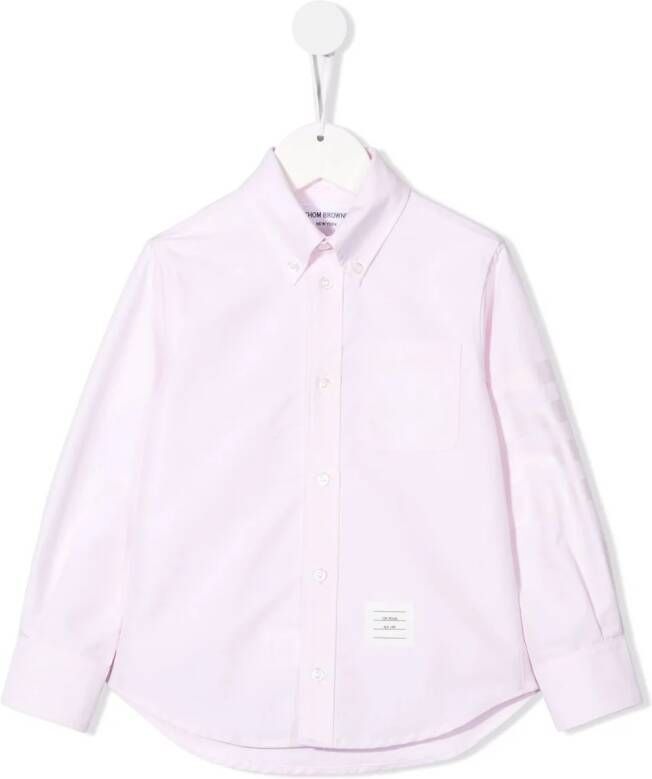 Thom Browne Kids Shirt met logoprint Roze