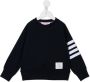 Thom Browne Kids Sweater met 4 strepen Blauw - Thumbnail 1