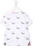 Thom Browne Kids T-shirt met hondprint Wit - Thumbnail 1