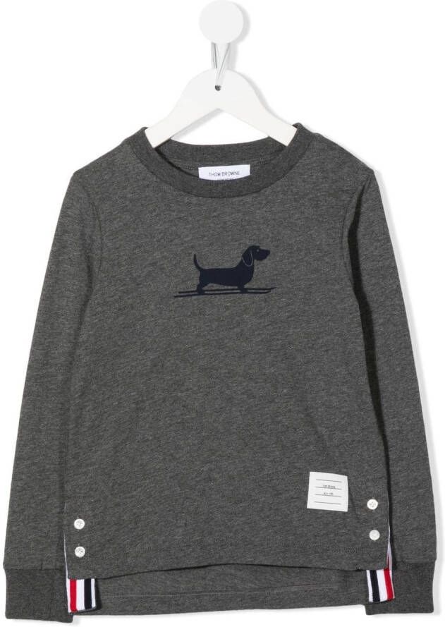 Thom Browne Kids T-shirt met logo Grijs