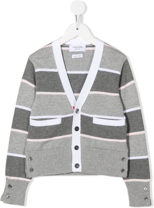 Thom Browne Kids Vest met V-hals Grijs