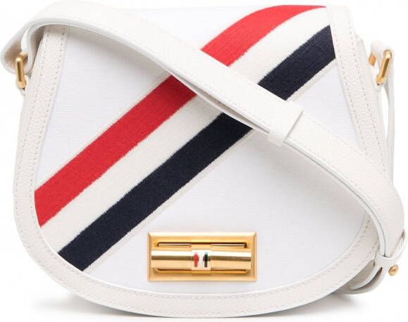 Thom Browne Kleine zadeltas Wit