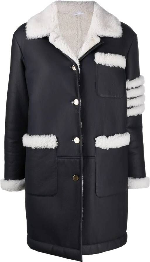 Thom Browne Lammy coat Zwart
