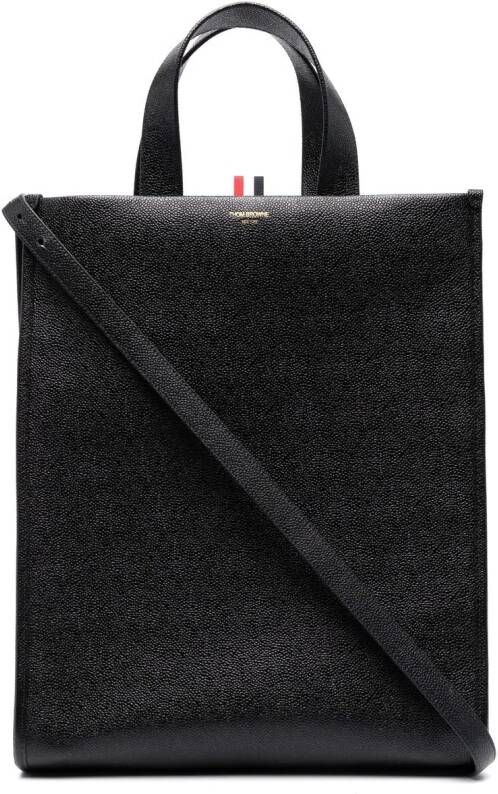 Thom Browne Leren shopper Zwart