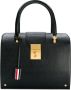 Thom Browne Mevrouw Thom Bag (34x295x12 Cm) ??In Pebble Lucido Leather Zwart - Thumbnail 1