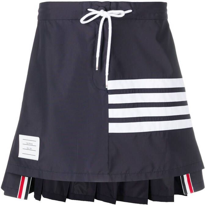 Thom Browne Mini-plooirok Blauw