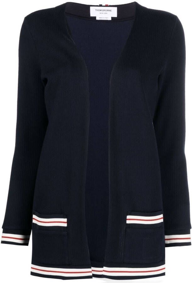 Thom Browne Vest met open voorkant Blauw