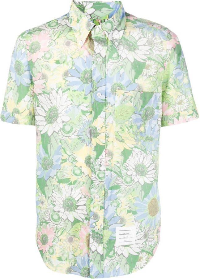 Thom Browne Overhemd met bloemenprint Groen