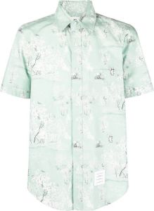 Thom Browne Overhemd met bloemenprint Groen