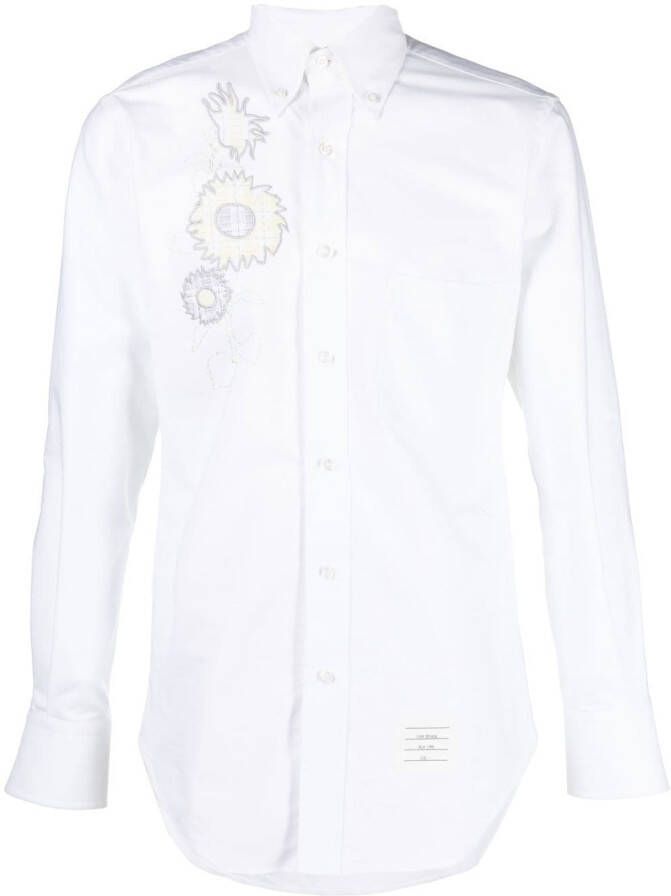 Thom Browne Overhemd met bloemenprint Wit