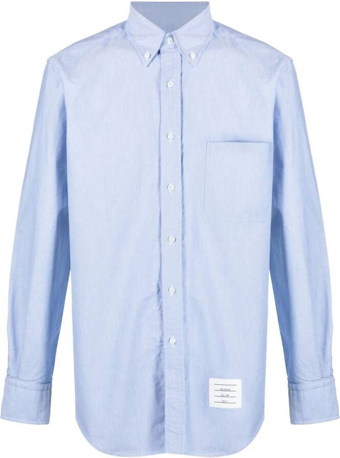 Thom Browne Overhemd met borstzak Blauw