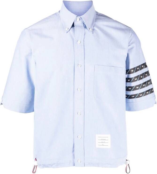 Thom Browne Overhemd met contrasterende streep Blauw