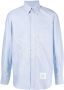 Thom Browne Overhemd met geborduurde bloemen Blauw - Thumbnail 1