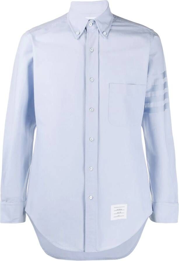Thom Browne Overhemd met vier strepen Blauw