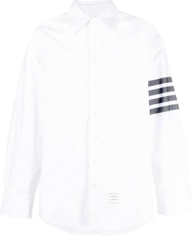 Thom Browne Overhemd met vier strepen Wit