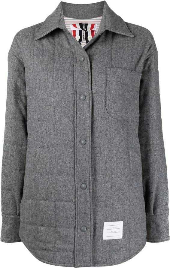 Thom Browne Oversized shirtjack Grijs