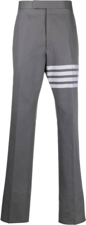 Thom Browne Pantalon met vier strepen Grijs
