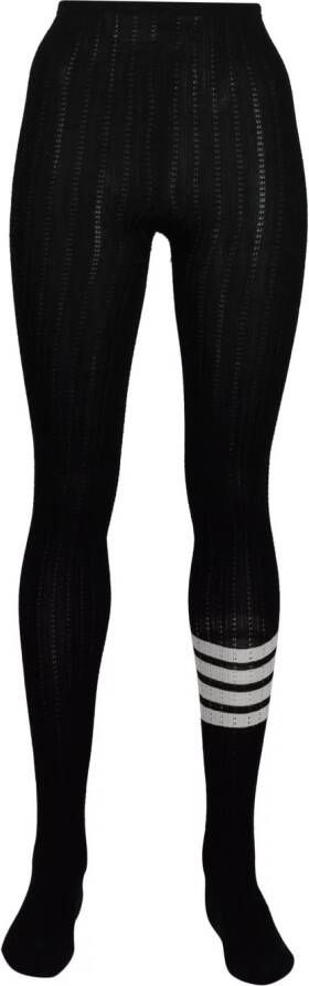 Thom Browne Panty met 4 strepen Zwart