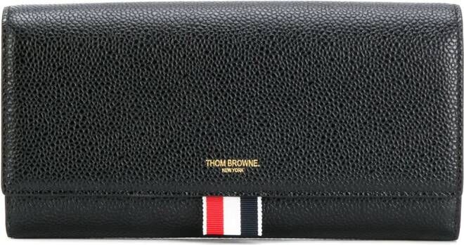 Thom Browne pebble grain continental wallet Zwart