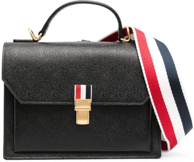 Thom Browne Schooltas van bewerkt leer Zwart