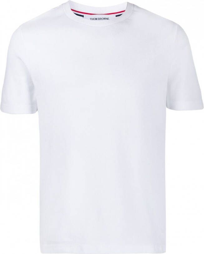 Thom Browne Piqué T-shirt Wit