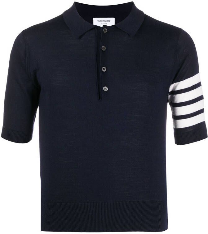 Thom Browne Poloshirt met korte mouwen Blauw