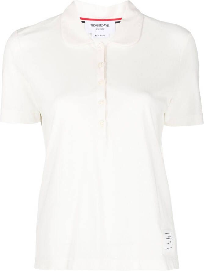 Thom Browne Polotop met logopatch Wit