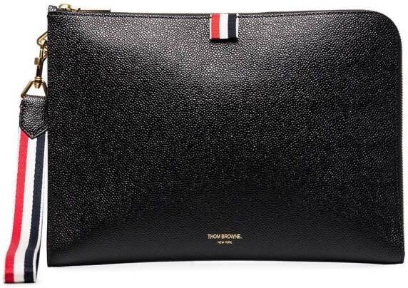 Thom Browne Portfolio tas met RWB band Zwart