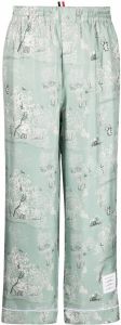 Thom Browne Pyjamabroek met bloemenprint Groen