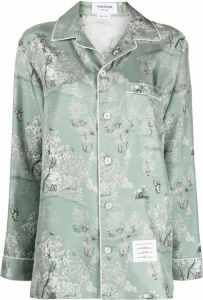 Thom Browne Pyjamatop met bloemenprint Groen